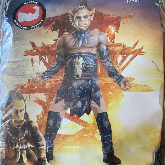 Warcraft Durotan Child Muscles Halloween Costume Size M (7-8) Disguise - Picture 2 of 12